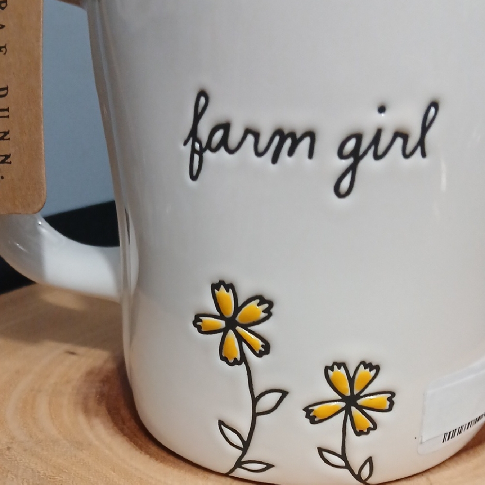 NEW!! Rae Dunn Farm Girl Mug with Floral Design NWT - Picture 6 of 7